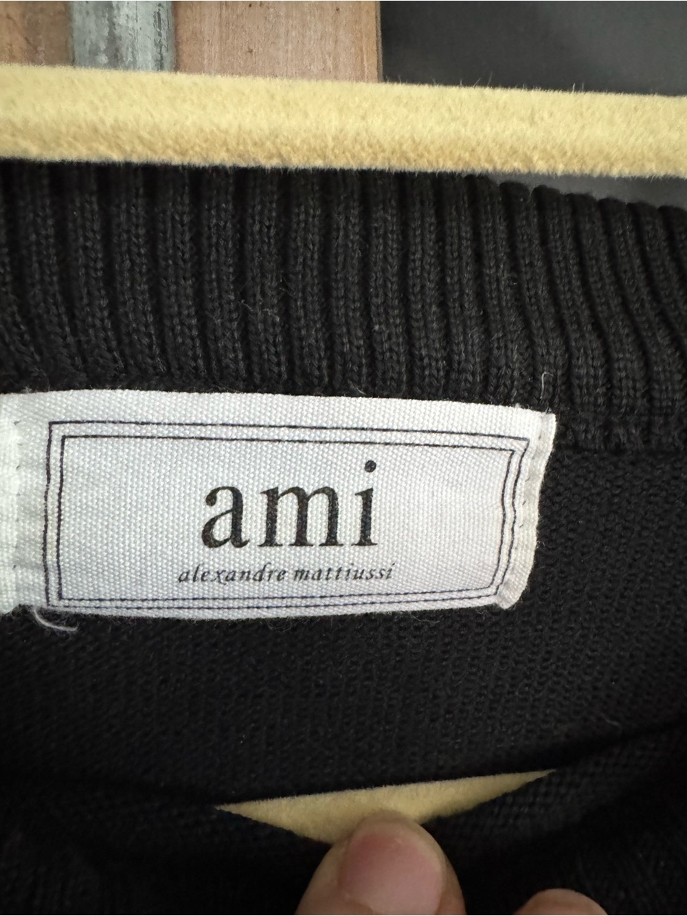 Ami Alexandre Mattiussi Black Sweater with Red Heart 'A' Motif - Picture 2 of 2